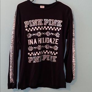 “In a holidaze” Pink by VS Christmas longsleeve